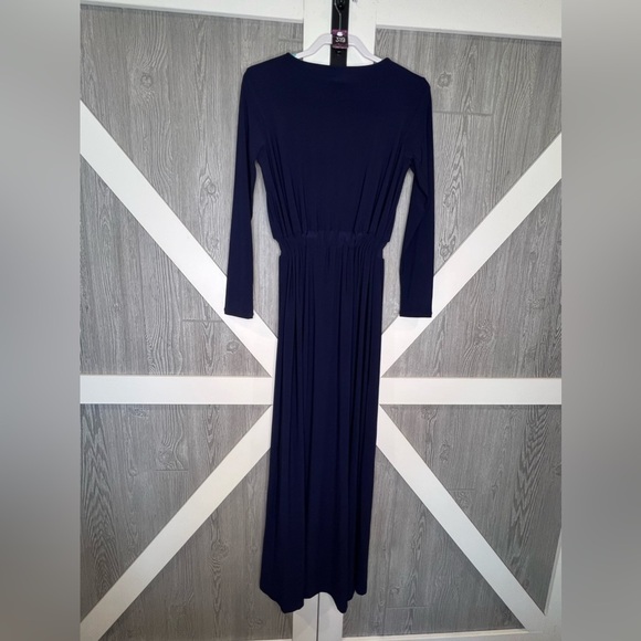 319. NWT Koh Koh Long Sleeve Formal Navy Dress Medium - Picture 6 of 7
